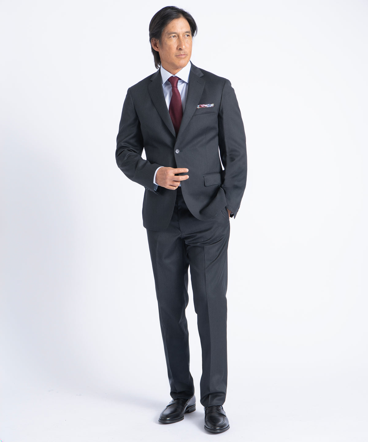 Charcoal Myles Super 110's Soft Construction Suit