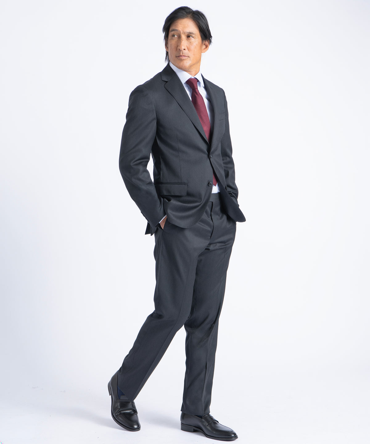 Charcoal Myles Super 110's Soft Construction Suit