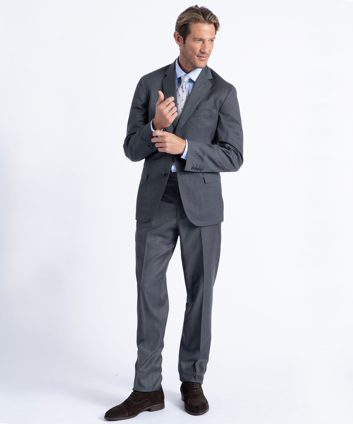Grey Myles Super 110's Soft Construction Suit