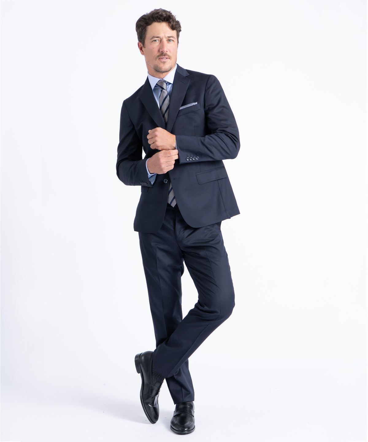 Navy Myles Super 110's Soft Construction Suit