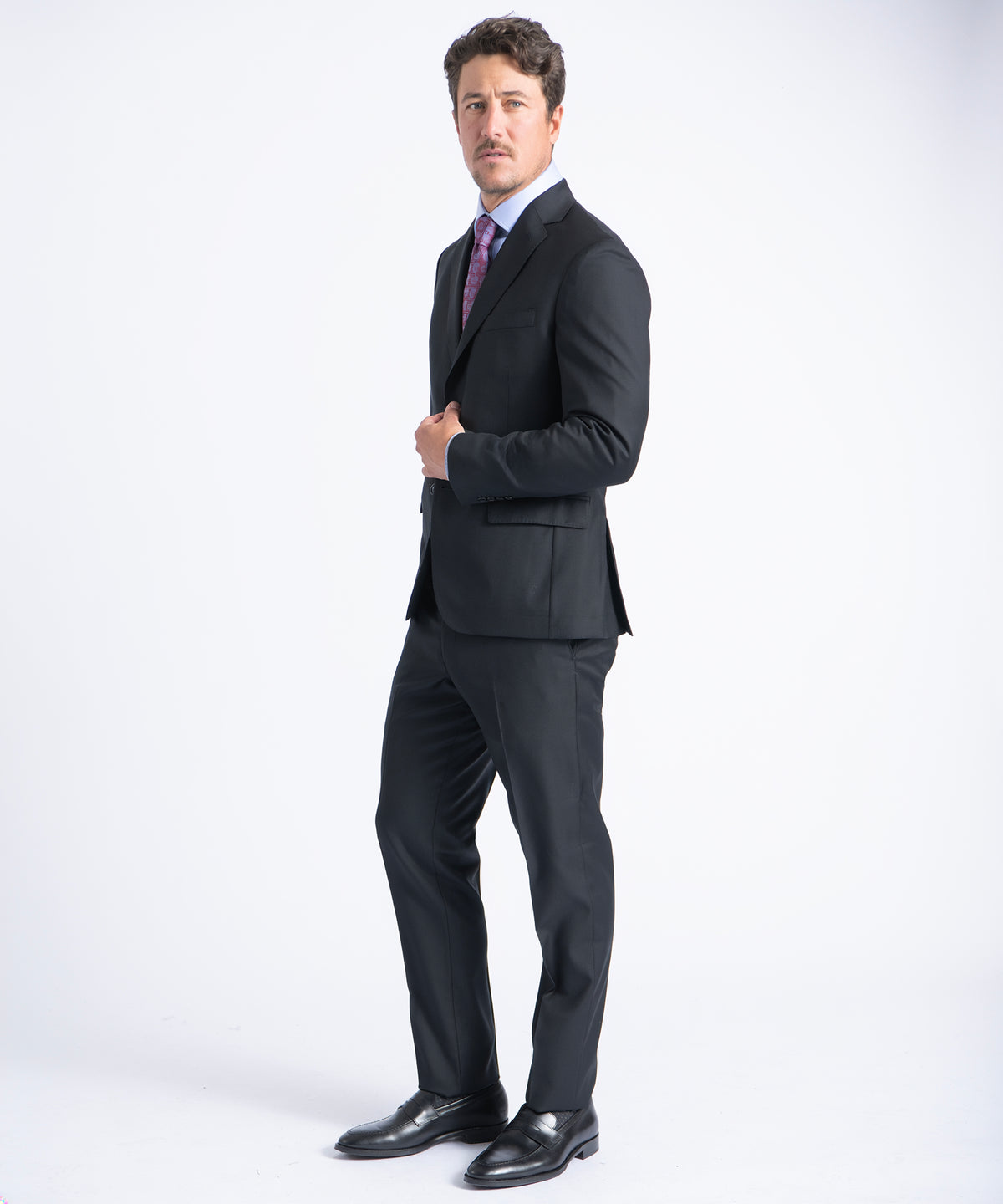 Black Myles Super 130’s Twill Soft Construction Suit