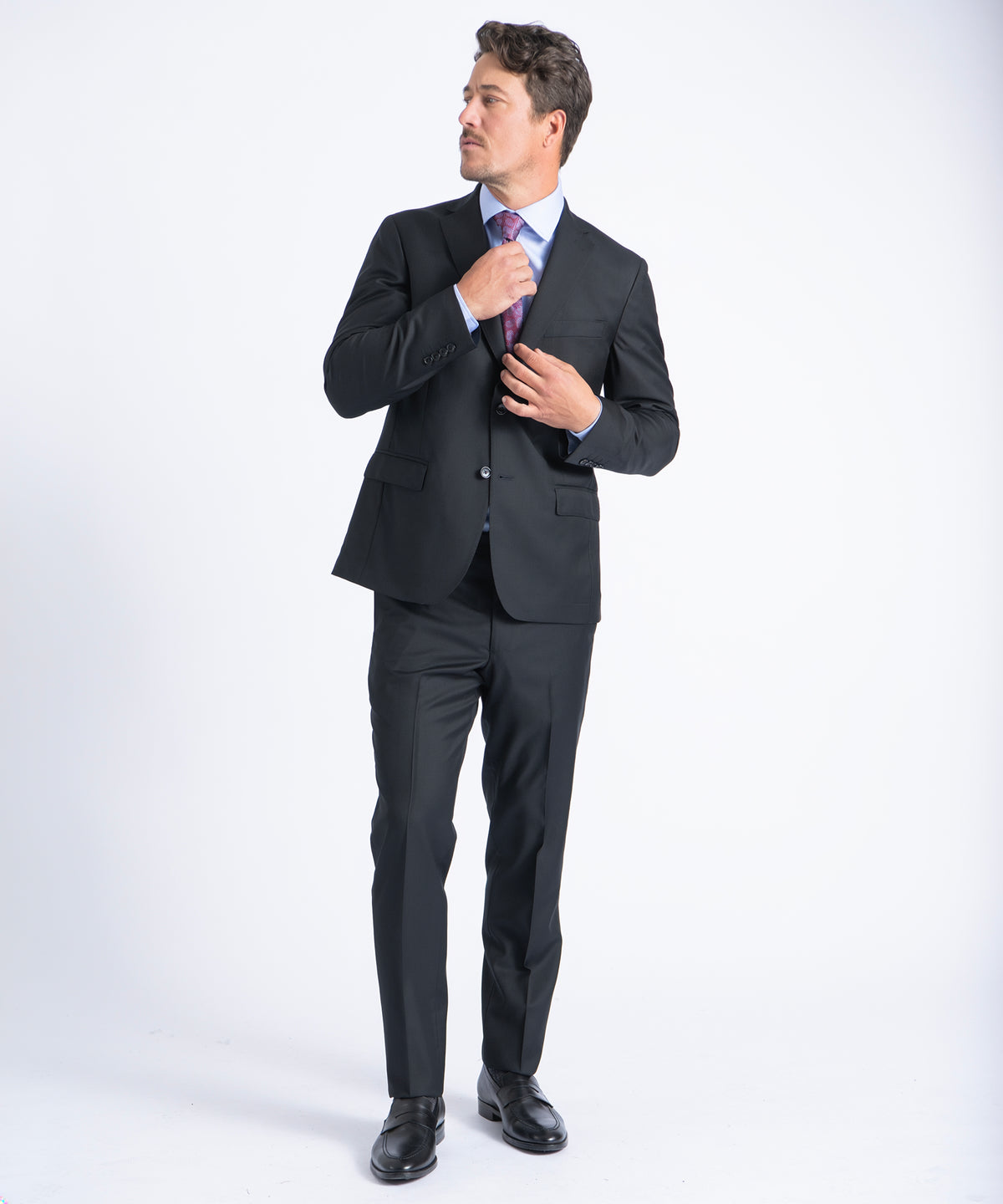 Black Myles Super 130’s Twill Soft Construction Suit