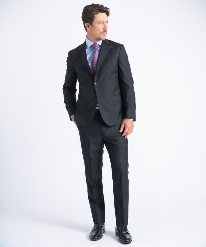 Black Myles Super 130’s Twill Soft Construction Suit