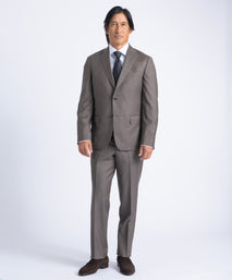 Brown Myles Super 130's Twill Soft Construction Suit
