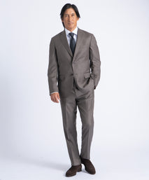 Brown Myles Super 130's Twill Soft Construction Suit