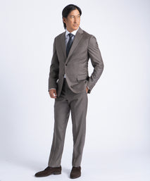 Brown Myles Super 130's Twill Soft Construction Suit