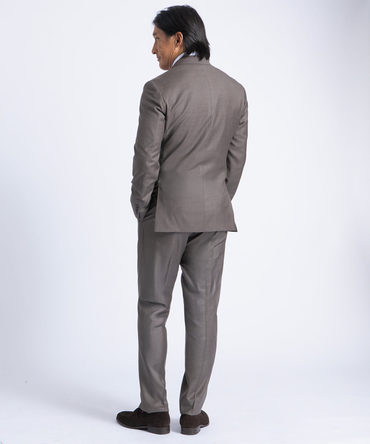 Brown Myles Super 130's Twill Soft Construction Suit