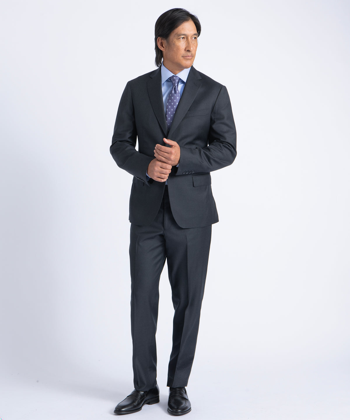 Charcoal Myles Super 130's Twill Soft Construction Suit