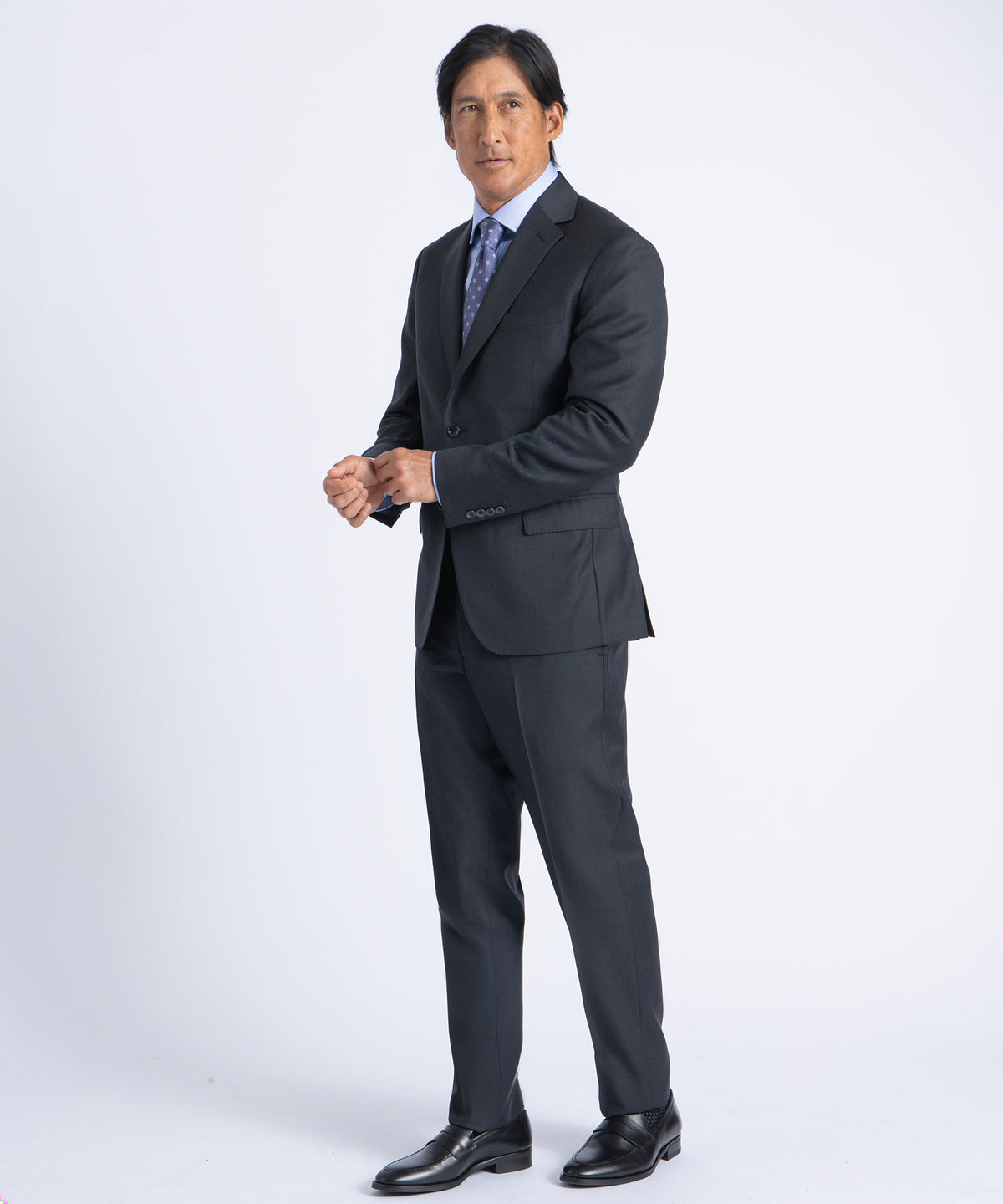 Charcoal Myles Super 130's Twill Soft Construction Suit