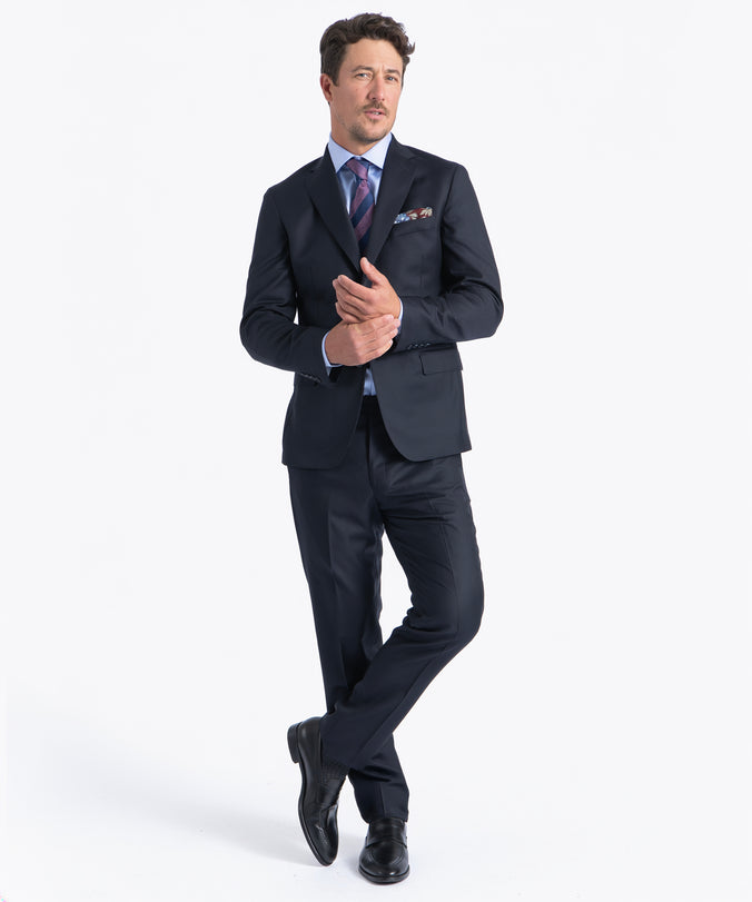 Navy Myles Super 130's Twill Soft Construction Suit
