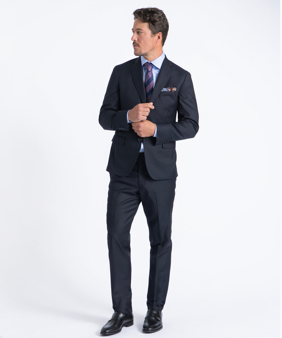 Navy Myles Super 130's Twill Soft Construction Suit