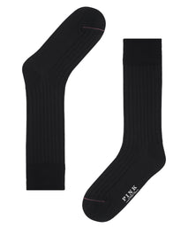 Black Dress Rib Egyptian Cotton Sock