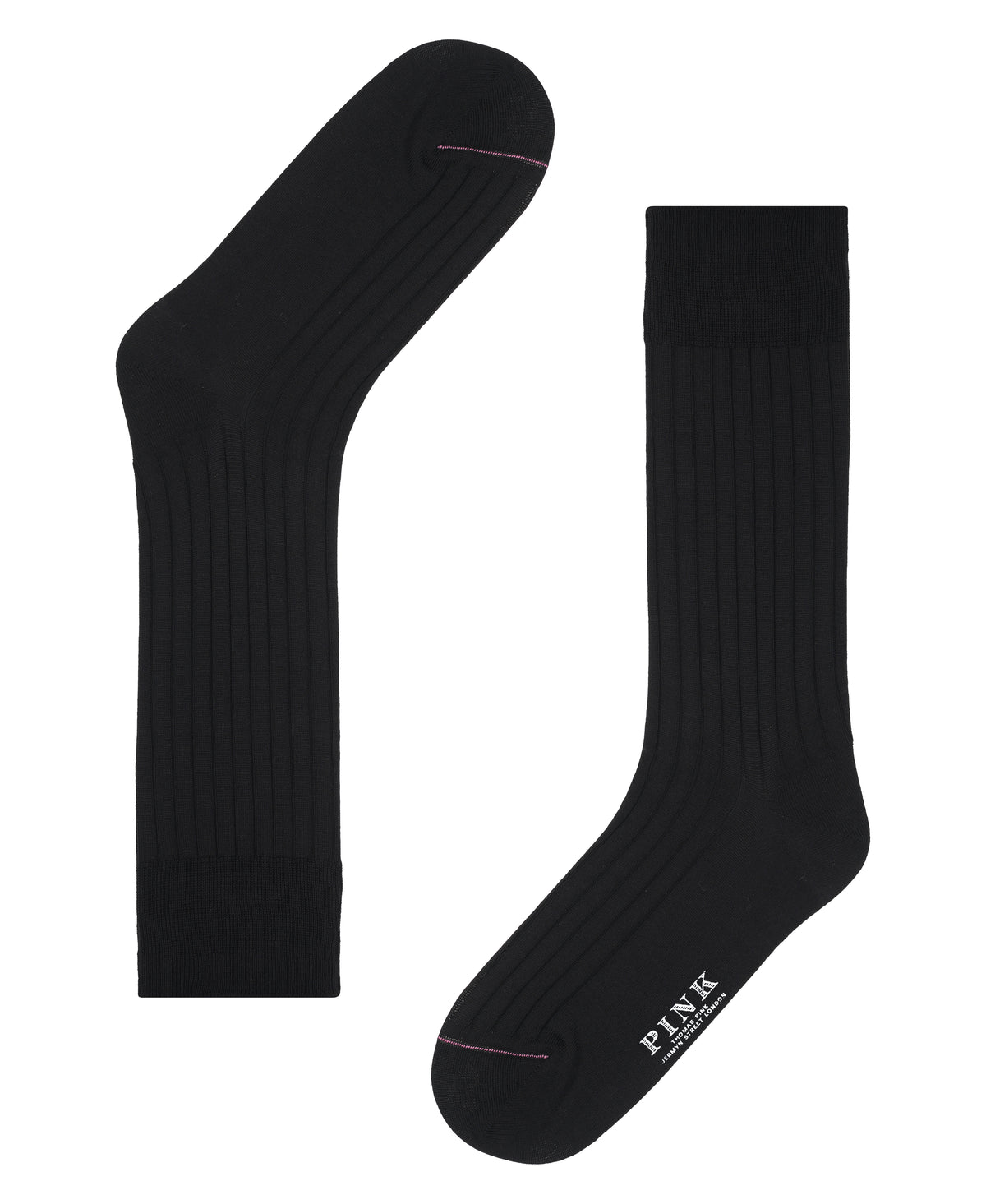 Black Dress Rib Egyptian Cotton Sock