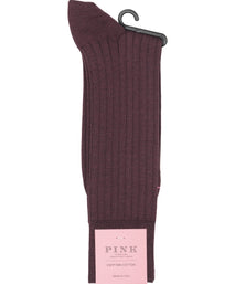 Bordeaux Dress Rib Egyptian Cotton Sock