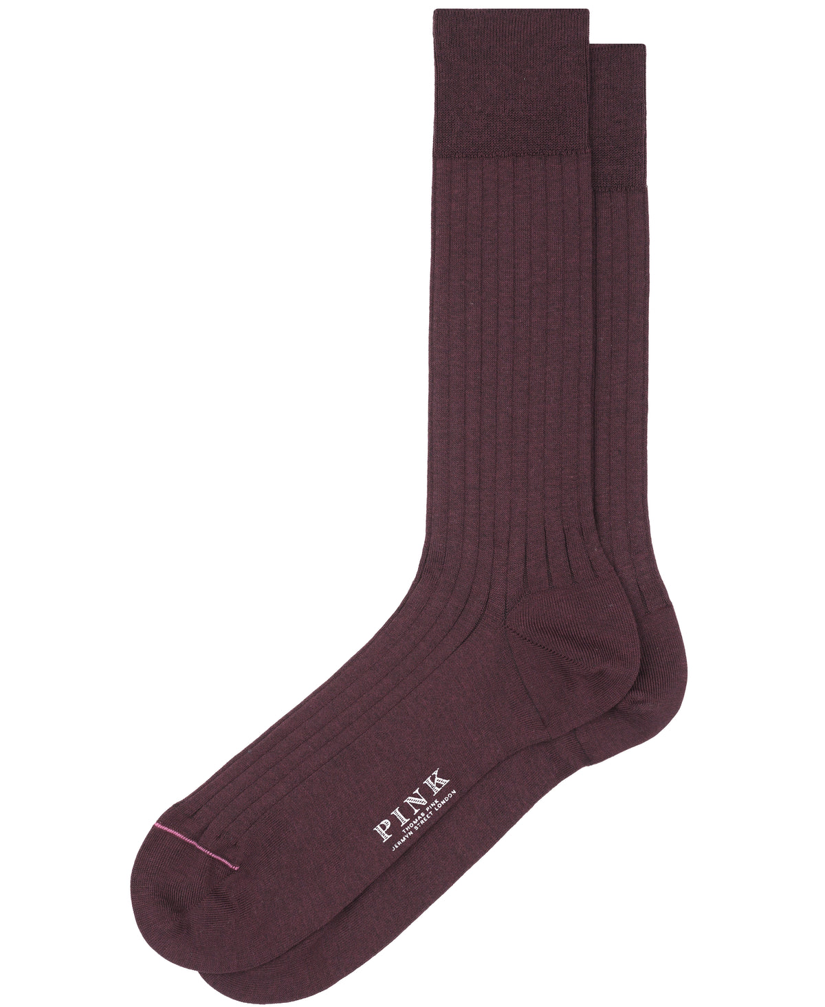 Bordeaux Dress Rib Egyptian Cotton Sock