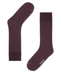 Bordeaux Dress Rib Egyptian Cotton Sock