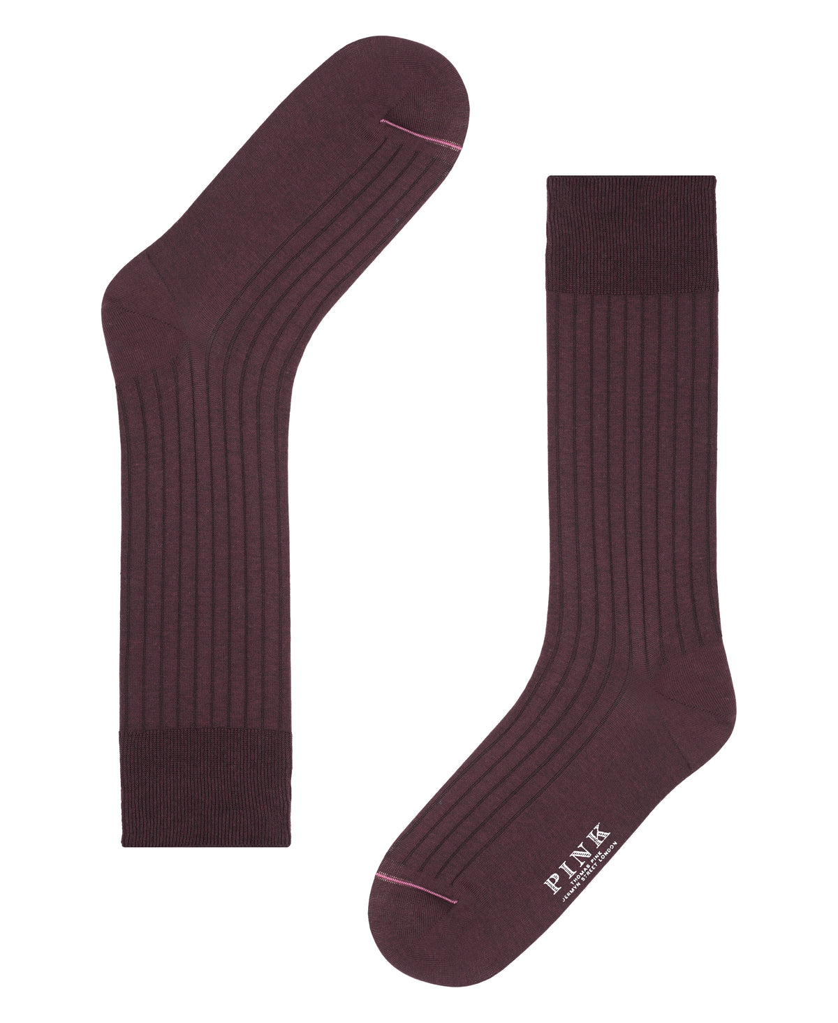 Bordeaux Dress Rib Egyptian Cotton Sock