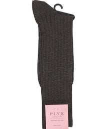 Brown Dress Rib Egyptian Cotton Sock