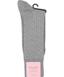 Grey Dress Rib Egyptian Cotton Sock