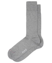 Grey Dress Rib Egyptian Cotton Sock