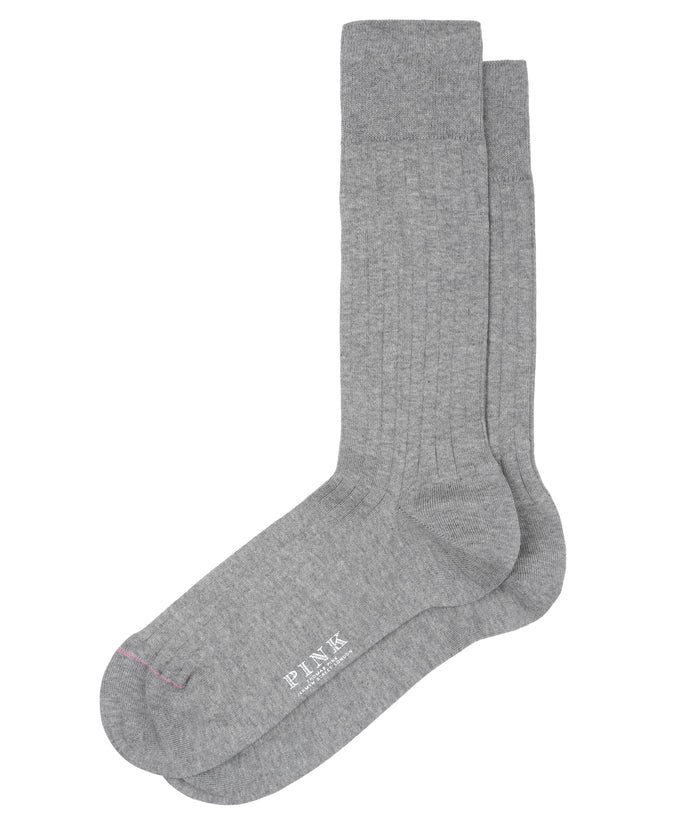Grey Dress Rib Sock