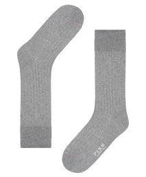 Grey Dress Rib Egyptian Cotton Sock