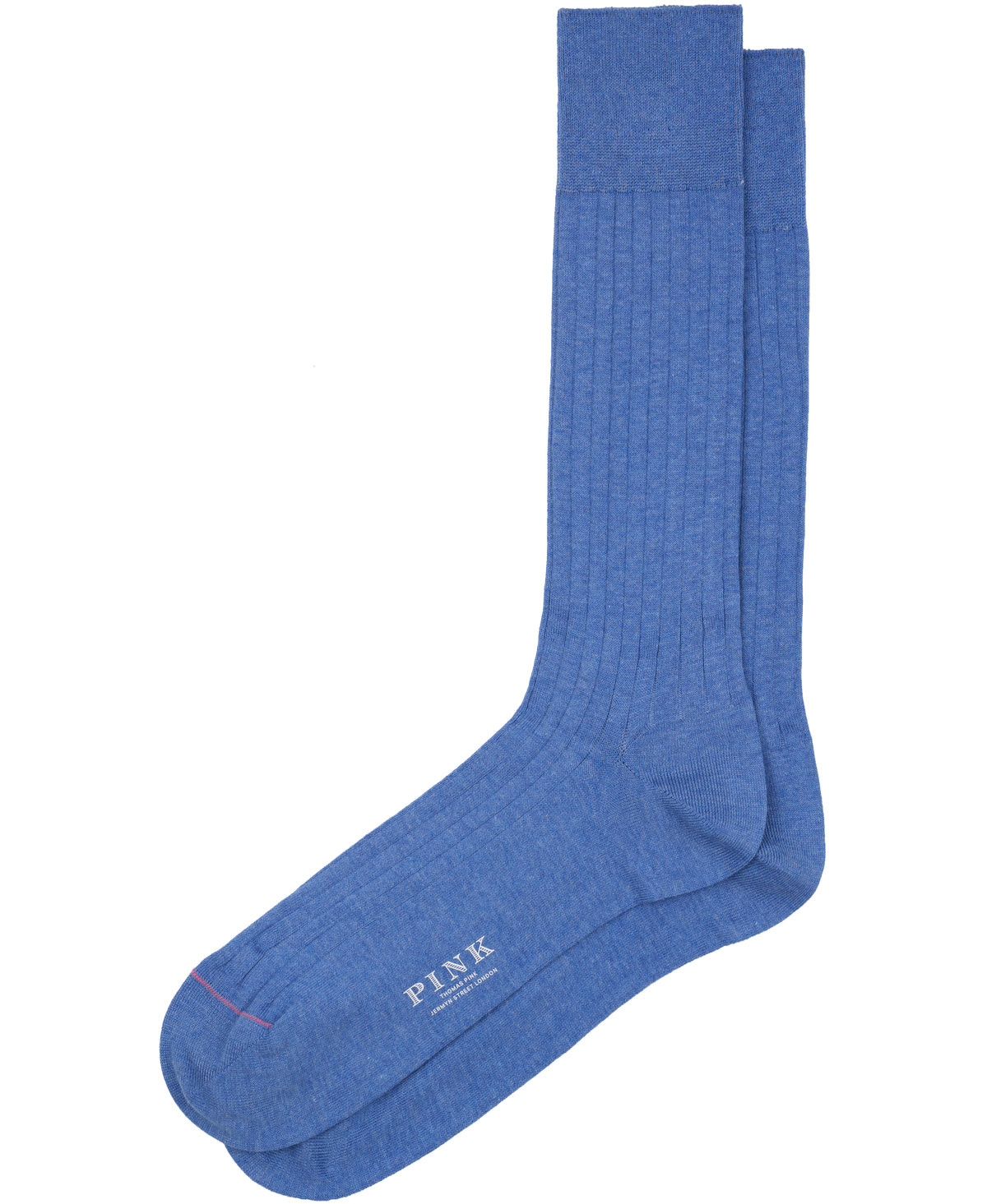 Blue Dress Rib Egyptian Cotton Sock