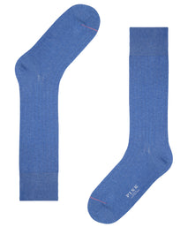 Blue Dress Rib Egyptian Cotton Sock