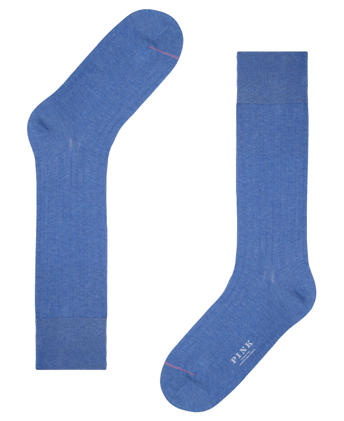 Blue Dress Rib Egyptian Cotton Sock