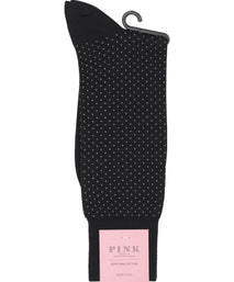 Black Pin Dot Crew Sock