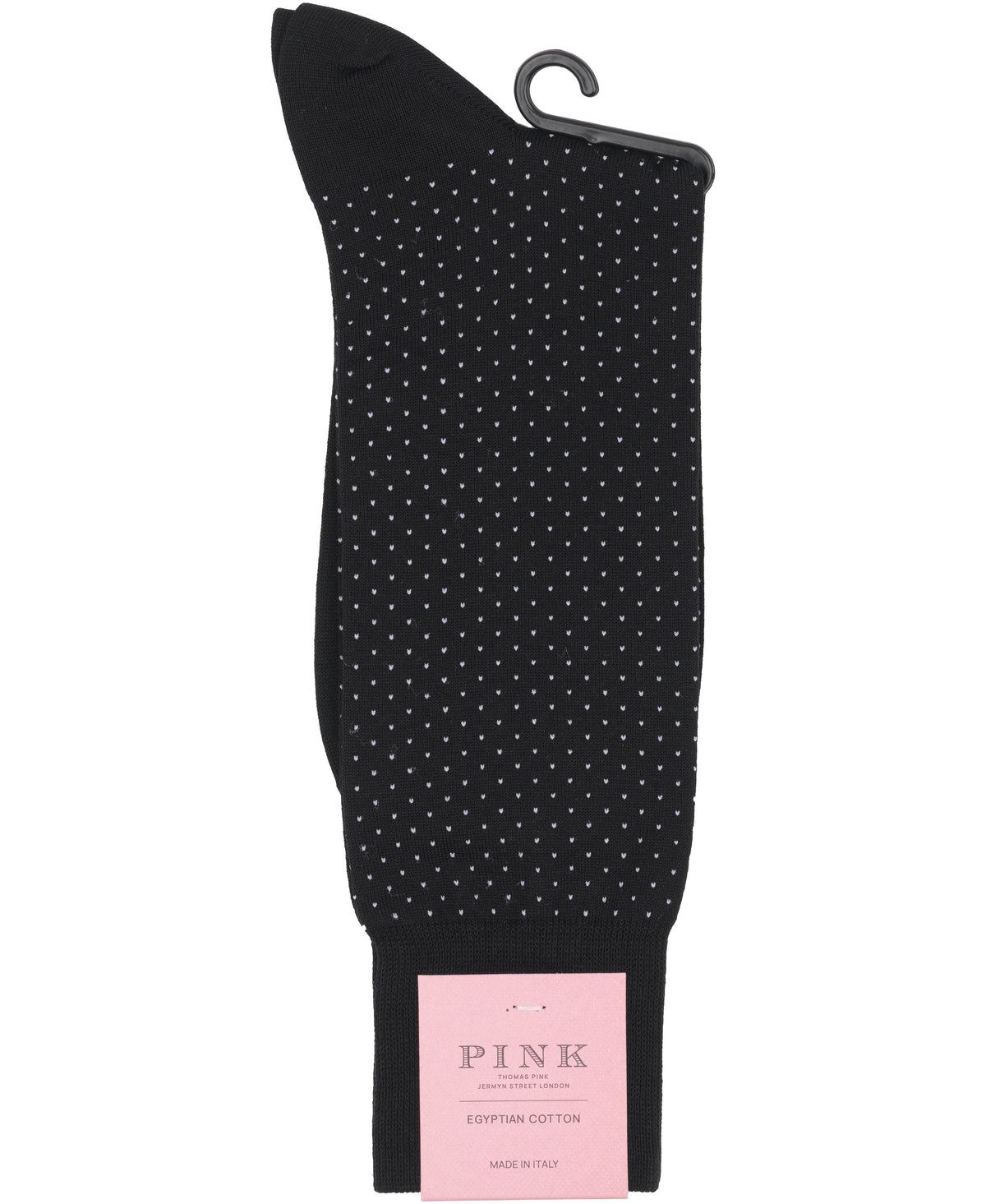Black Pin Dot Crew Sock