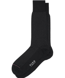 Black Pin Dot Crew Sock