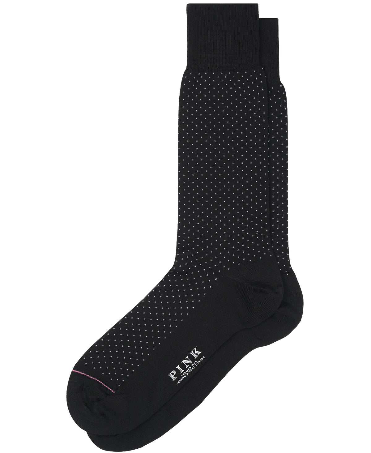 Black Pin Dot Crew Sock