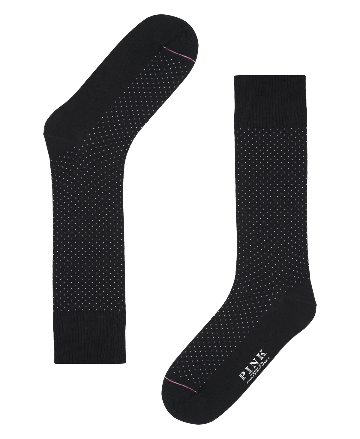 Black Pin Dot Crew Sock
