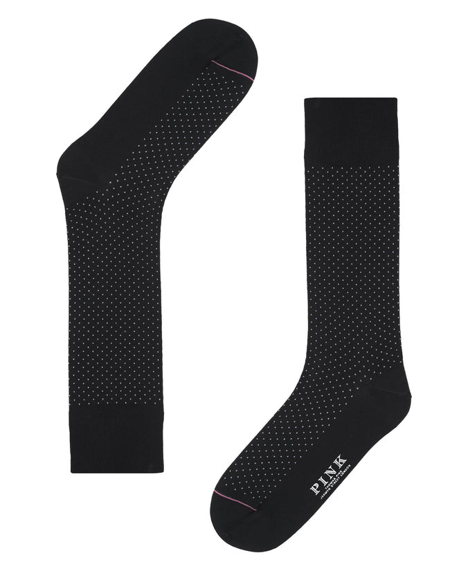 Black Pin Dot Crew Sock
