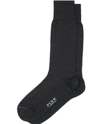 Dark Grey Pin Dot Crew Sock