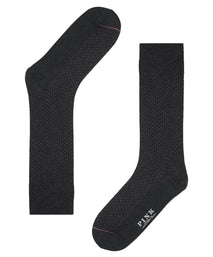 Dark Grey Pin Dot Crew Sock