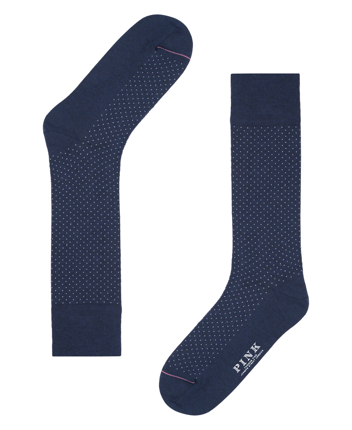 Navy Pin Dot Crew Sock