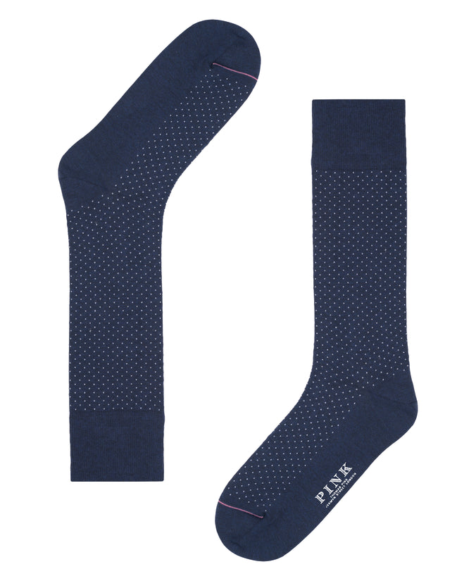 Navy Pin Dot Crew Sock