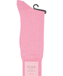 Tea Rose Pin Dot Crew Sock