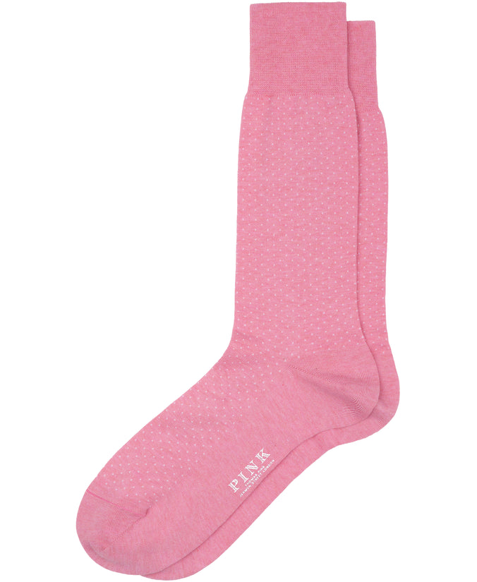 Tea Rose Pin Dot Crew Sock
