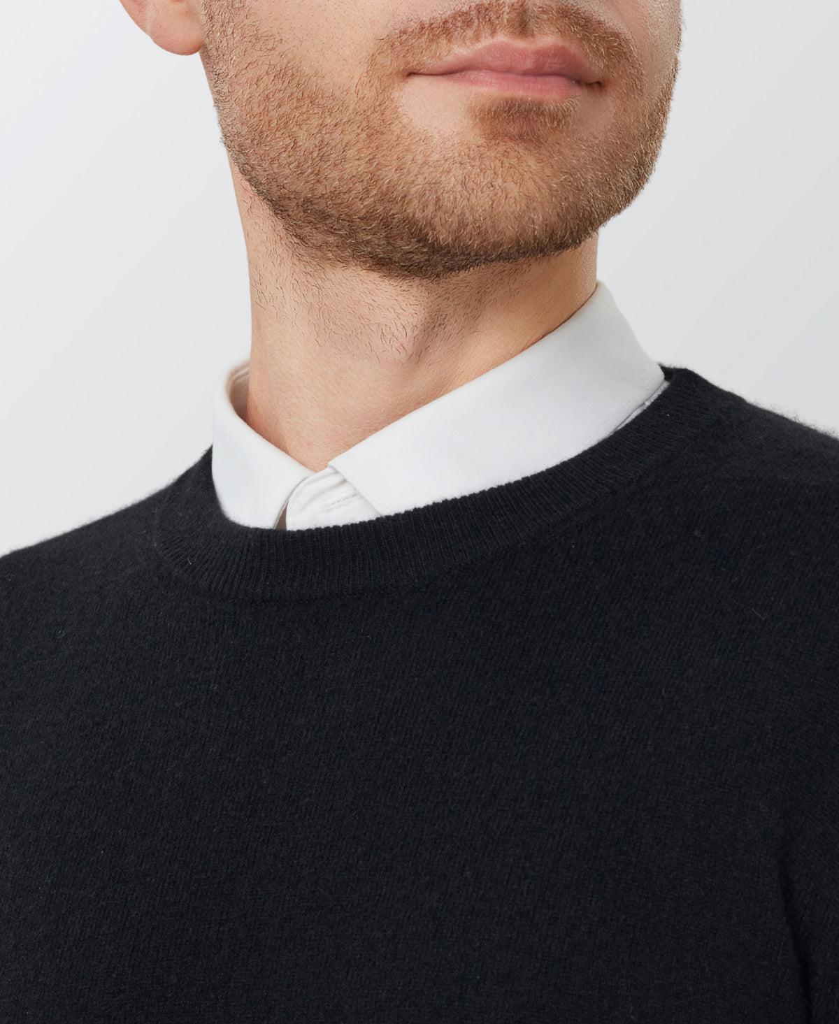 Black Cashmere Crewneck Sweater
