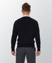 Black Cashmere Crewneck Sweater