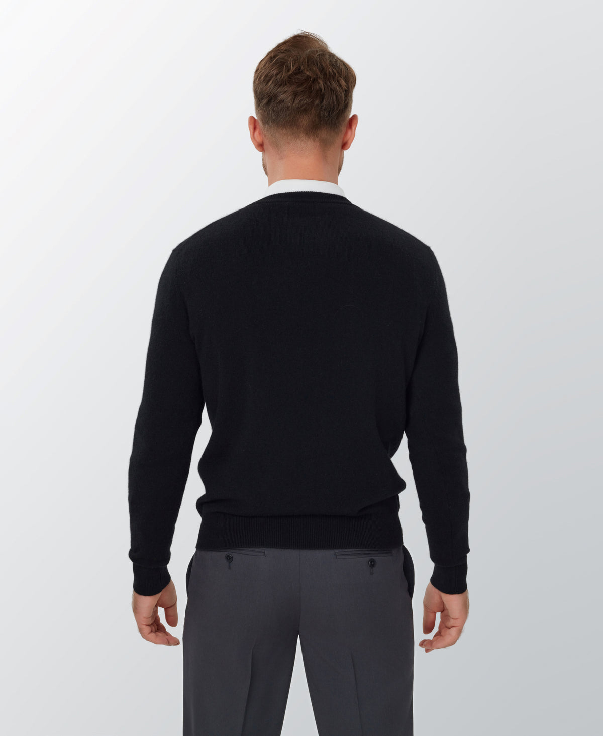 Black Cashmere Crewneck Sweater