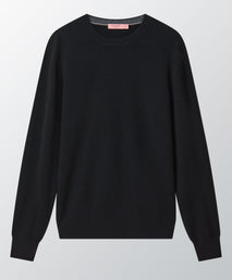 Black Cashmere Crewneck Sweater