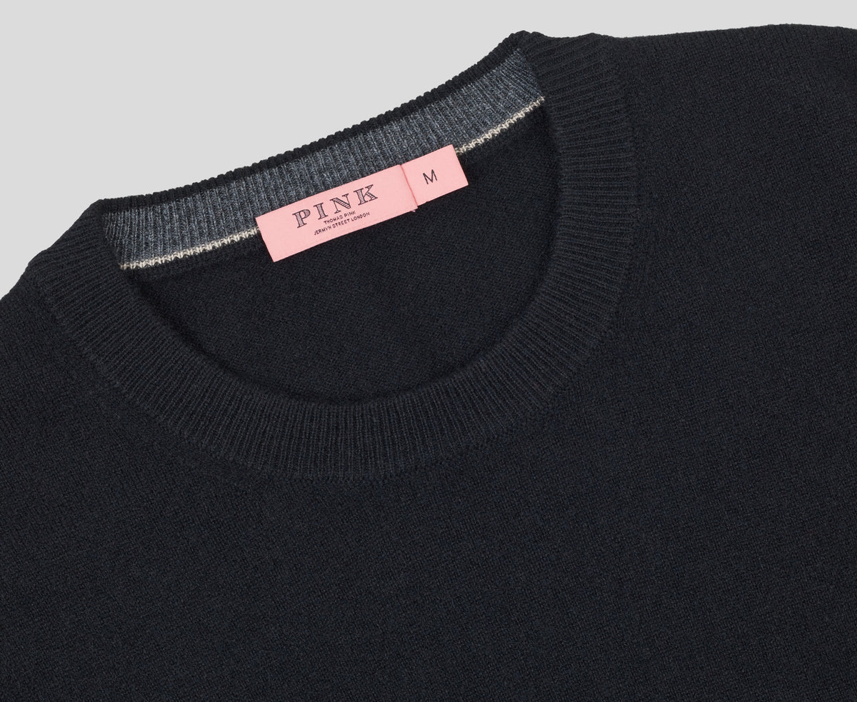 Black Cashmere Crewneck Sweater