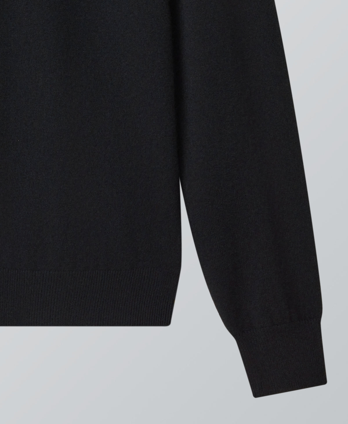 Black Cashmere Crewneck Sweater