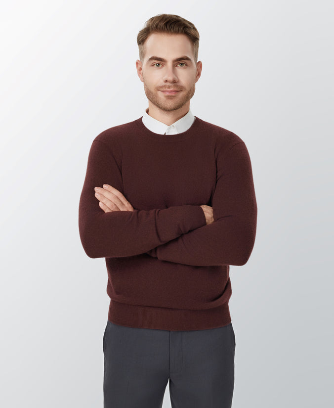 Chocolate Cashmere Crewneck Sweater