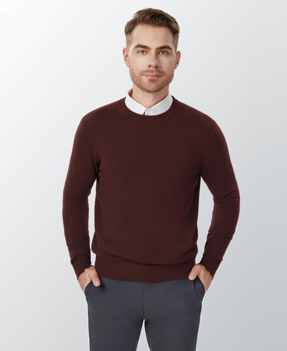 Chocolate Cashmere Crewneck Sweater