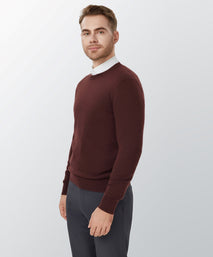 Chocolate Cashmere Crewneck Sweater